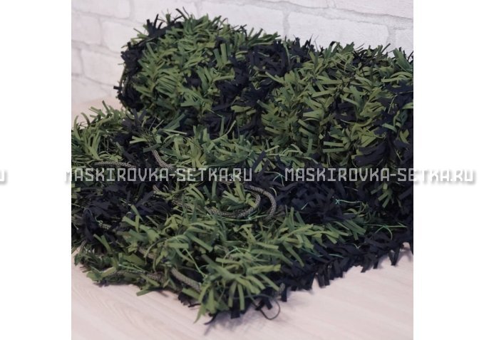 Маскировочная сеть Зеленя 2х3 м (зелено-черная) – купить по цене 3200 руб. в интернет-магазине в городе Оренбург картинка 4
